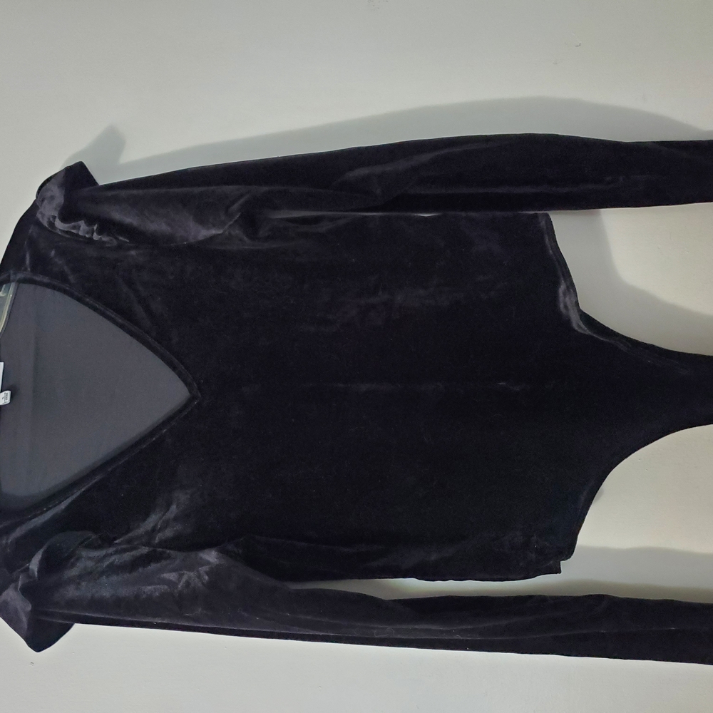 Elegant Black Velvet Women's Top